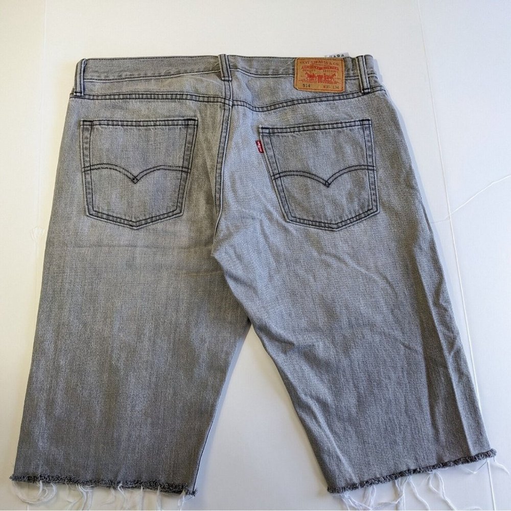 Levi's 514 Men's Jean Shorts Size 36 Gray Straight Fit